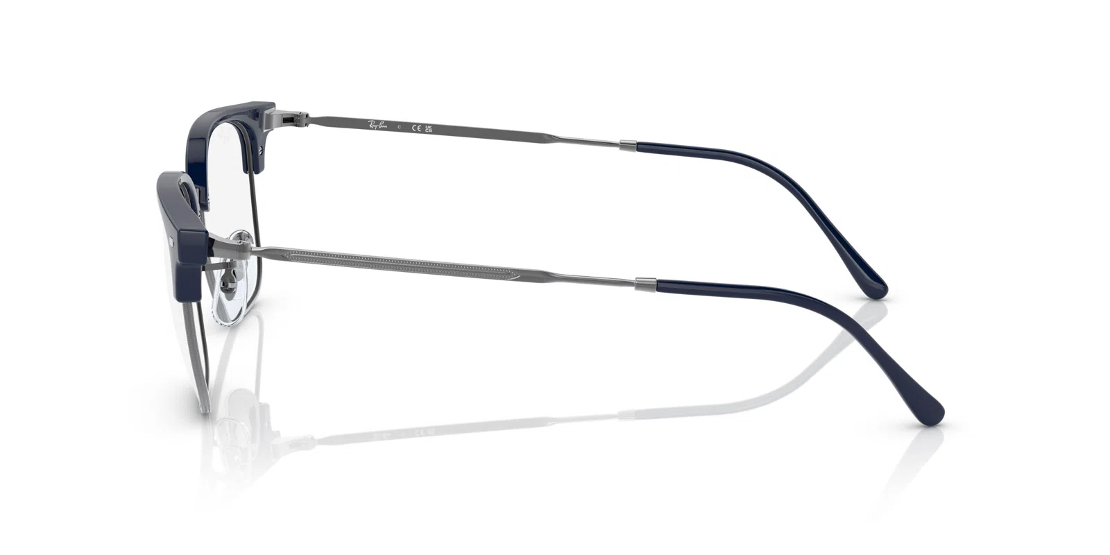 Ray-Ban New Clubmaster 7216 Eyeglasses - Blue On Gunmetal - view 42